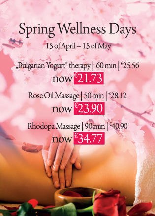 SPRING DAYS SPECIALS FROM 15 APRIL TO 15 MAY